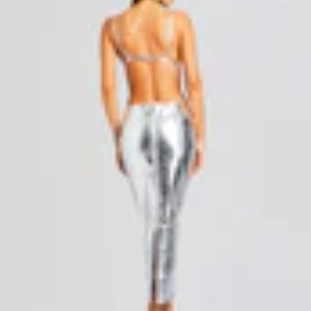 Silver Leather Low Rise Liza Retrofete Skirt - Large NWT - Picture 4 of 11